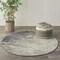 Homeroots 5 ft. Round Charcoal & Ivory Abstract Area Rug 385295 - alternate 2